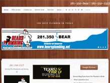 Tablet Screenshot of bearsplumbing.net